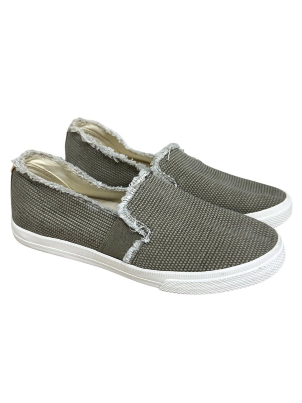 Lauren Ralph Lauren Jinny Fray Slip-On Canvas Sneakers Shoes Women’s Size 7 B
